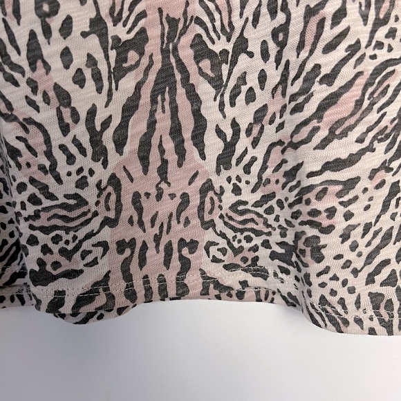 ATM Anthony Thomas Melillo Leopard Print Tee Shirt Short Sleeve Browns Cotton S - Picture 11 of 13